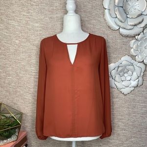[Deep V] Cutout Lightweight Blouse
